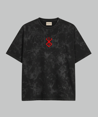 Berserk “Black Swordsman” Oversized T-Shirt – Acid Wash Edition
