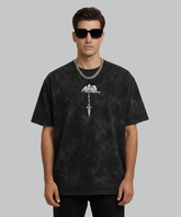 Chains of Chaos Acid Wash Graphic T-Shirt