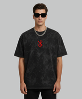 Berserk “Black Swordsman” Oversized T-Shirt – Acid Wash Edition