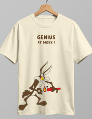 Genius At Work Off White Regular T Shirt