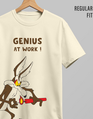 Genius At Work Off White Regular T Shirt